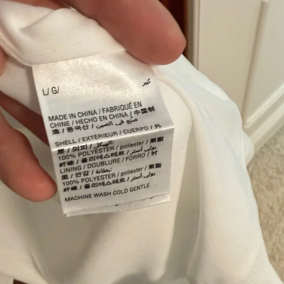 NWT Bar III Women’s White Sleeveless Wrap Dress, Size Large - Picture 10 of 13